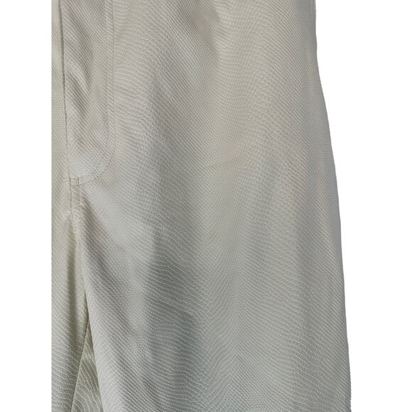 WeWoreWhat Ivory Casual Basic High Waist Croc Ankle Flare Pants Size 28 - Picture 6 of 16